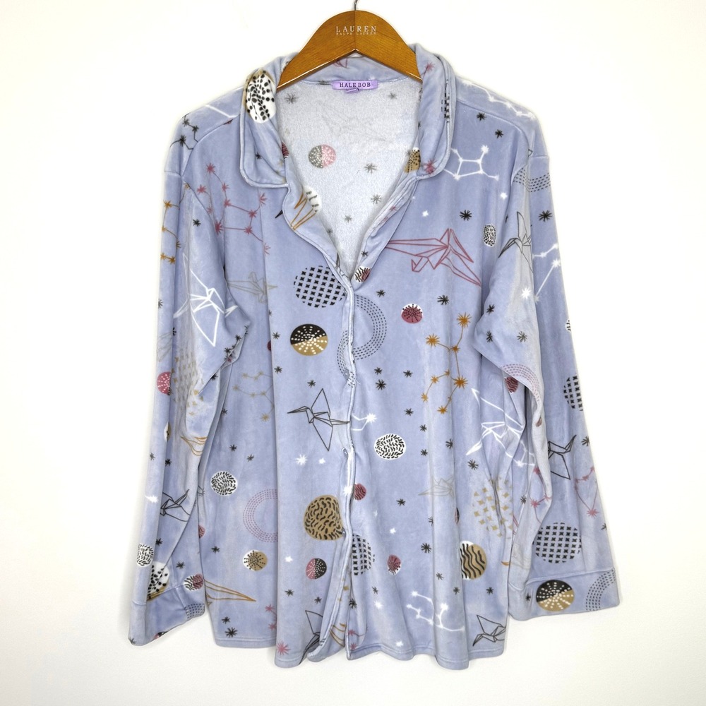 Hale Bob Constellation Print Soft Pajama Top XL